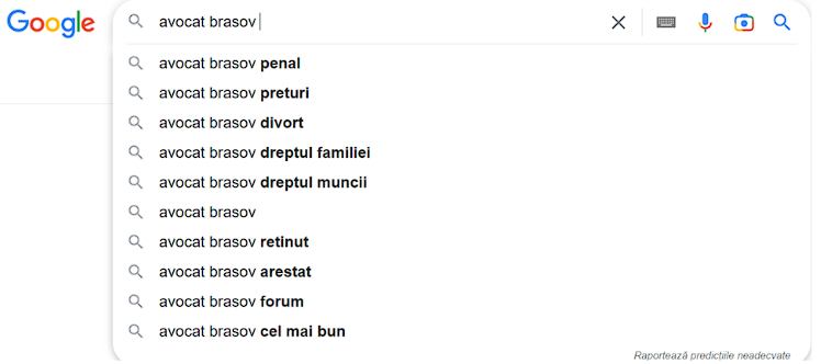 Cautare Google Avocat Brasov
