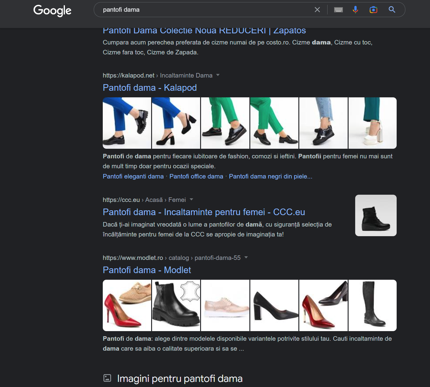 Pantofi Dama Cautare Google